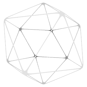 Rotating 3D wireframe polygon